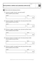 Word problems: Addition and subtraction within 20 (5)