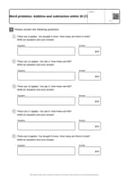 Word problems: Addition and subtraction within 20 (7)