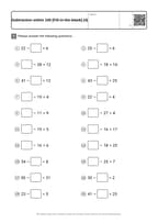 Subtraction within 100 [Fill-in-the-blank] (4)