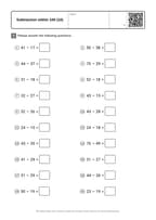 Subtraction within 100 (10)
