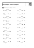 Subtraction within 100 [Fill-in-the-blank] (7)