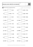 Subtraction within 10000 [Fill-in-the-blank] (6)