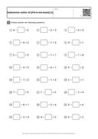 Subtraction within 10 [Fill-in-the-blank] (1)