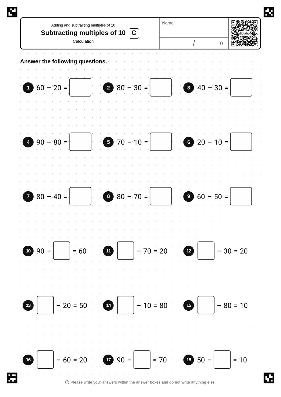 Subtraction