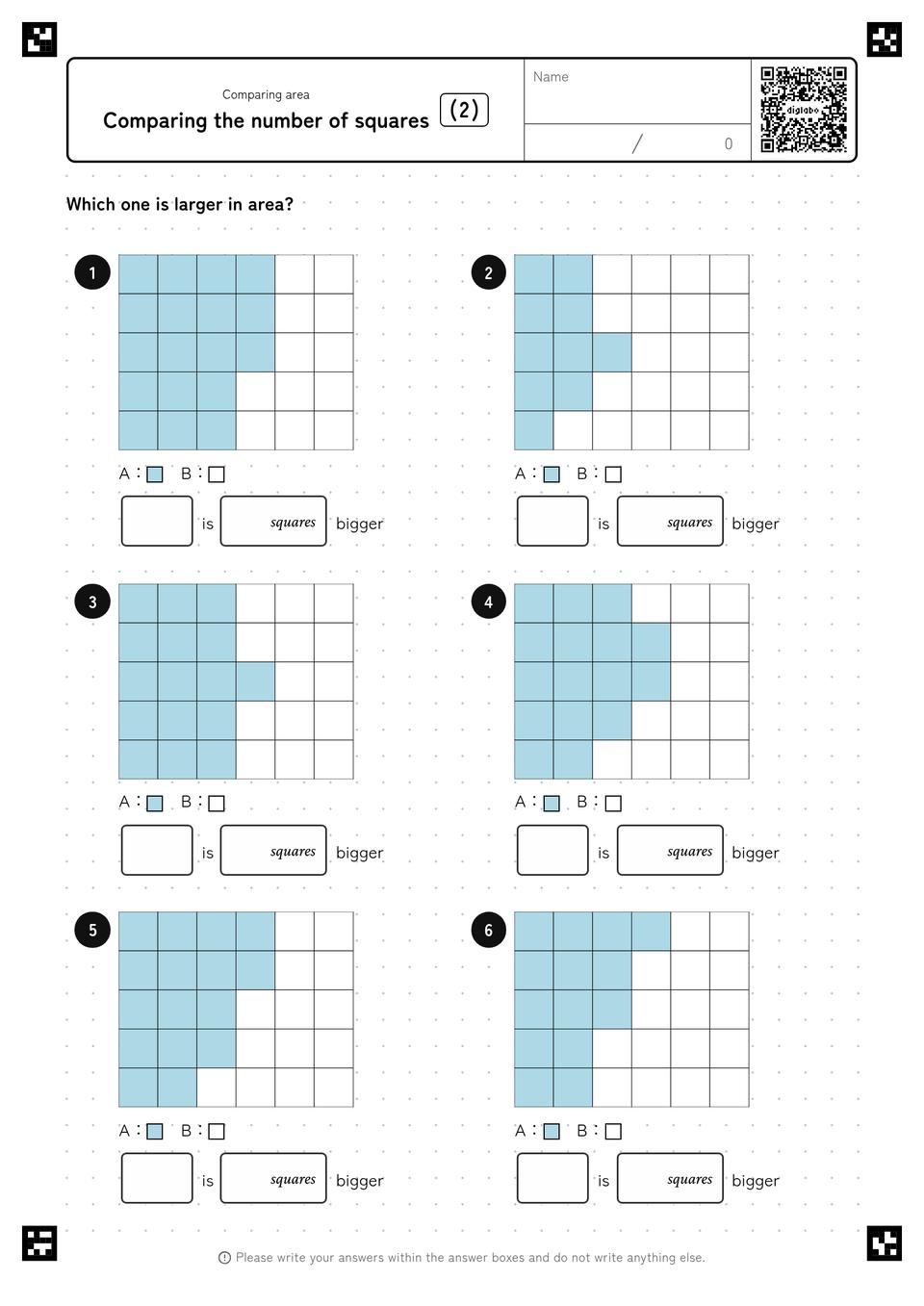 Comparing the Number of Squares