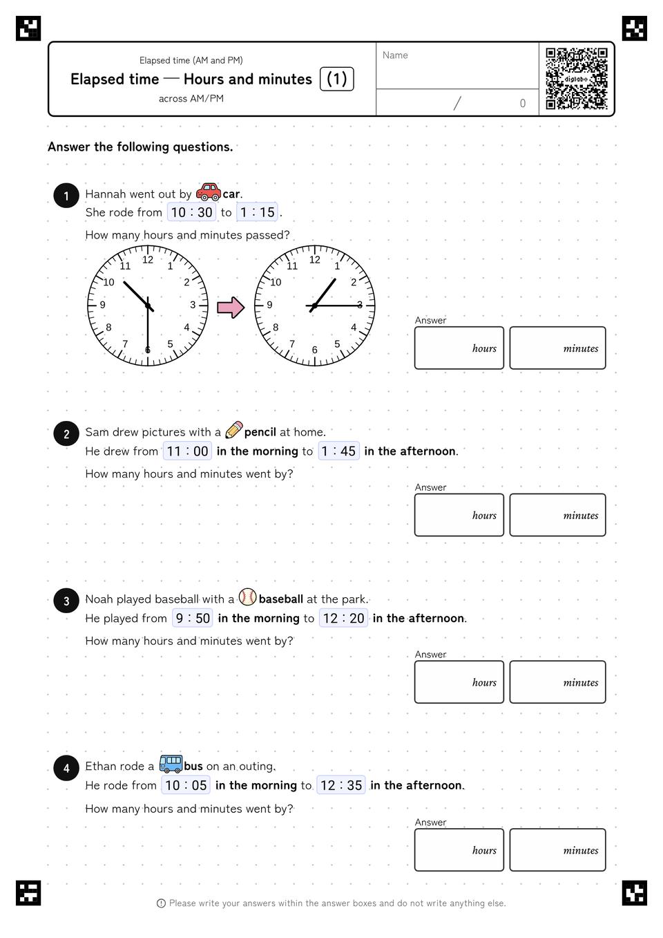 How Many Hours and Minutes?