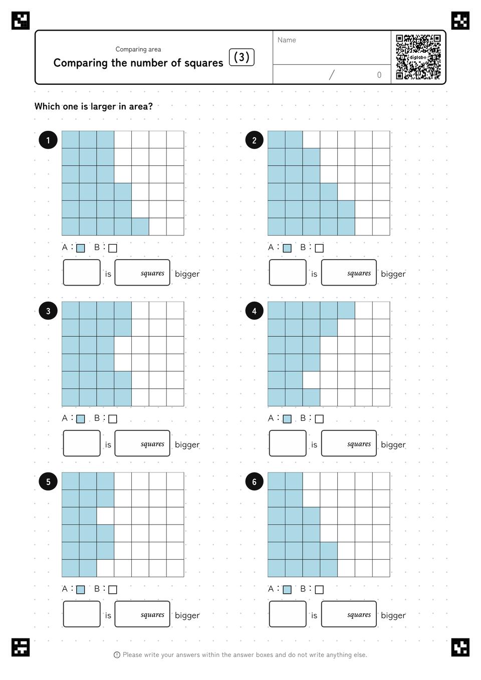 Comparing the Number of Squares