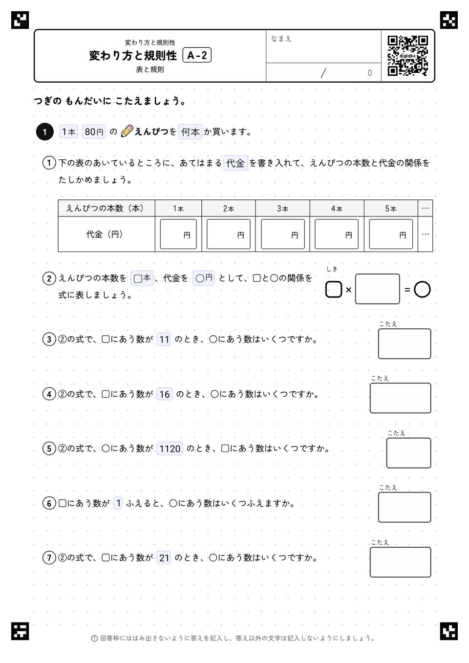 変わり方と規則性