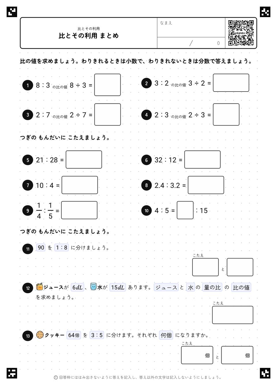 比とその利用 まとめ