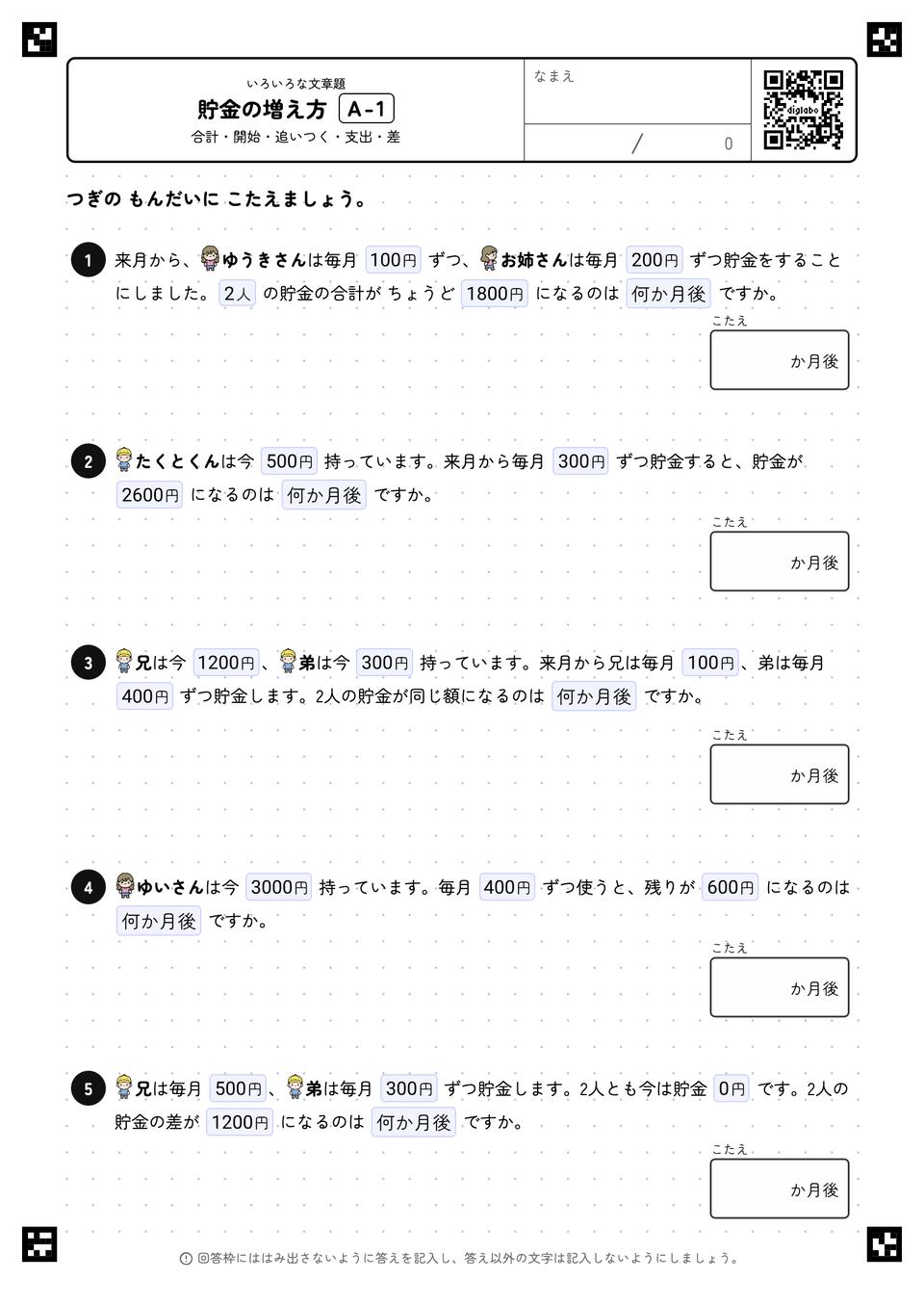 貯金の増え方