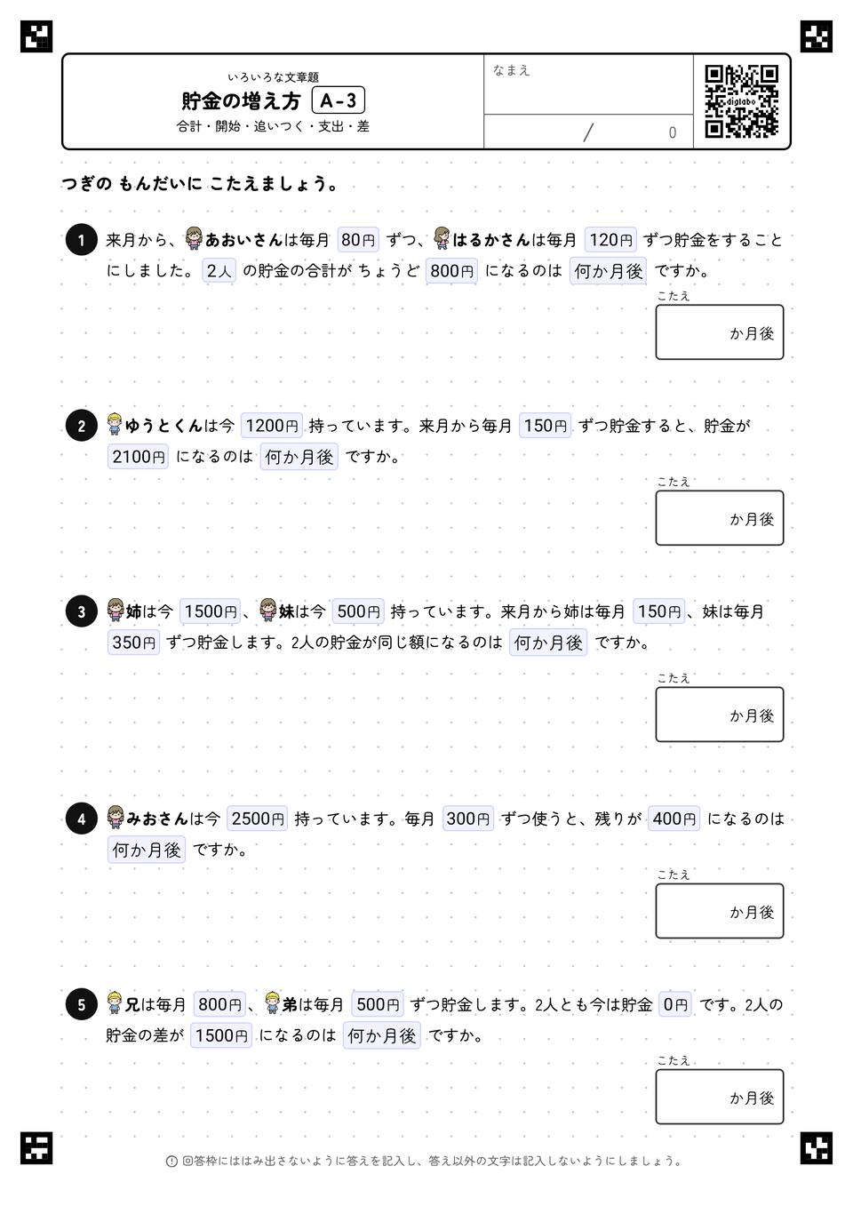 貯金の増え方