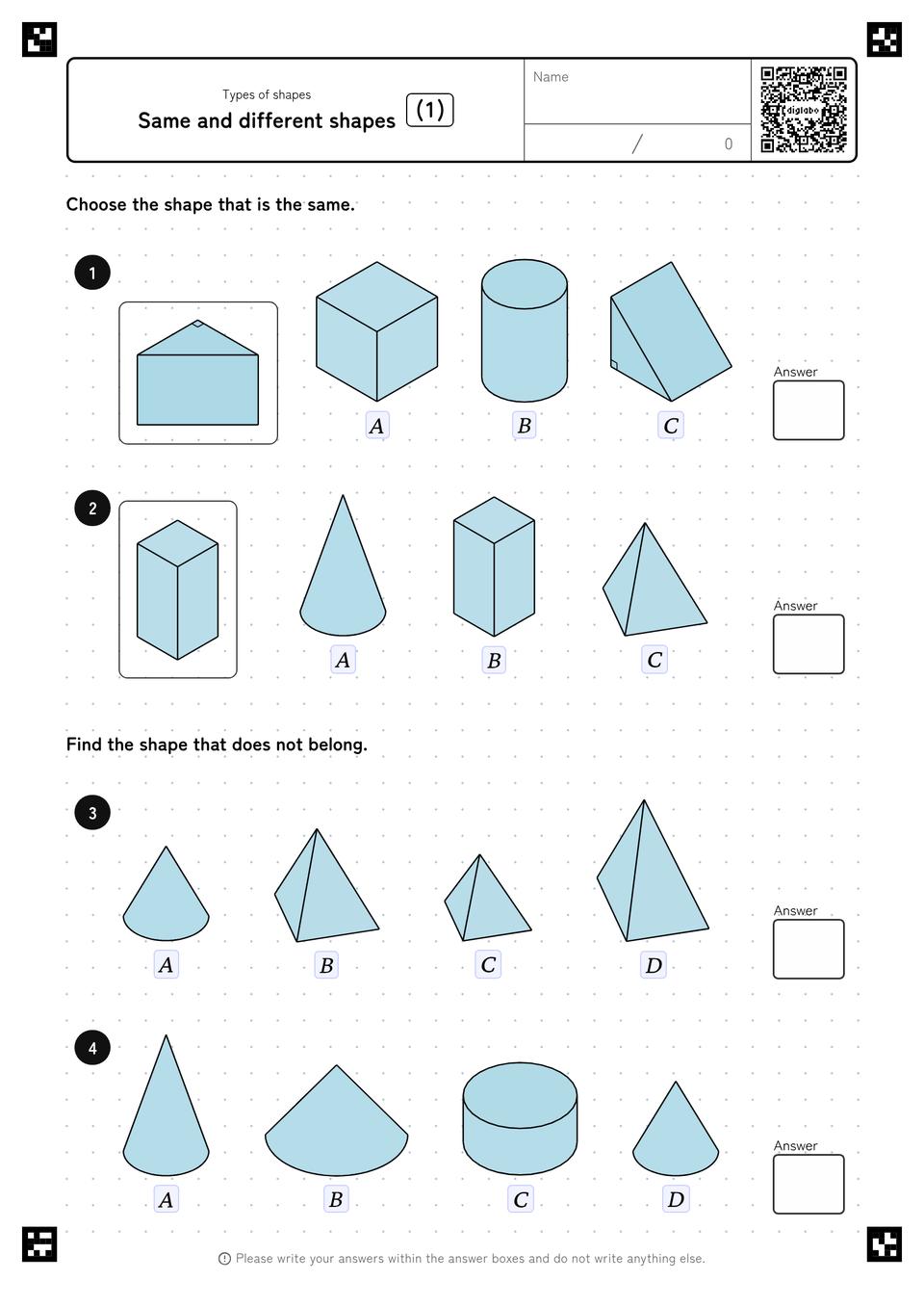 Same and Different Shapes