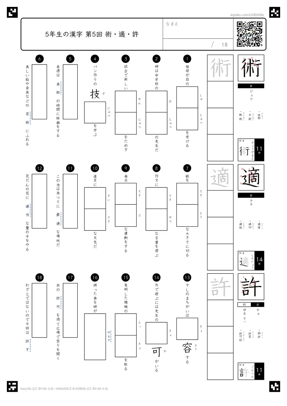 第5回「術・適・許」の紙面