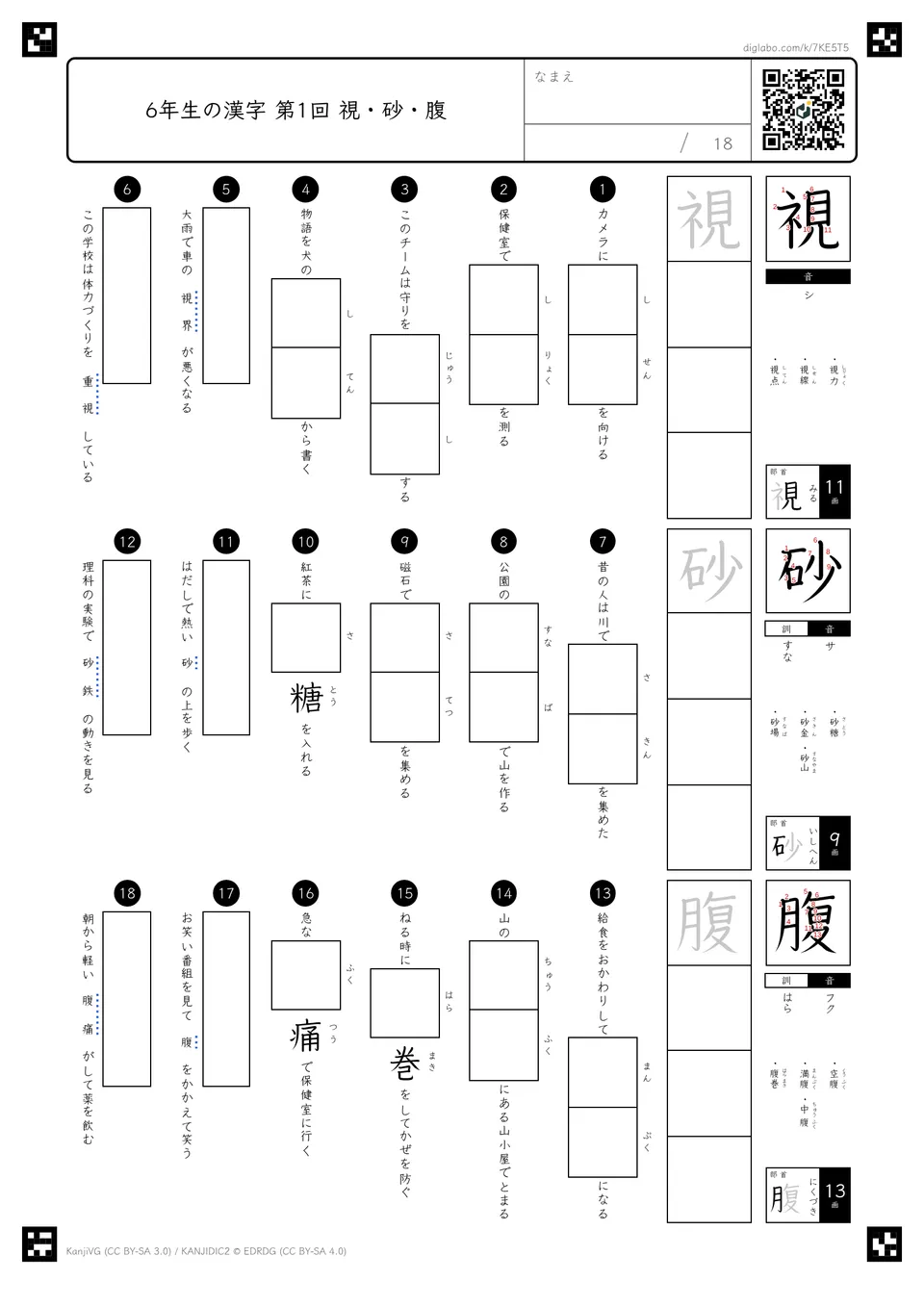 第1回「視・砂・腹」の紙面