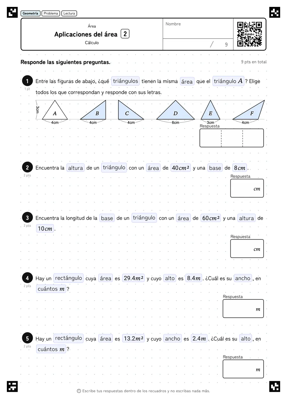 Aplicaciones del área 2