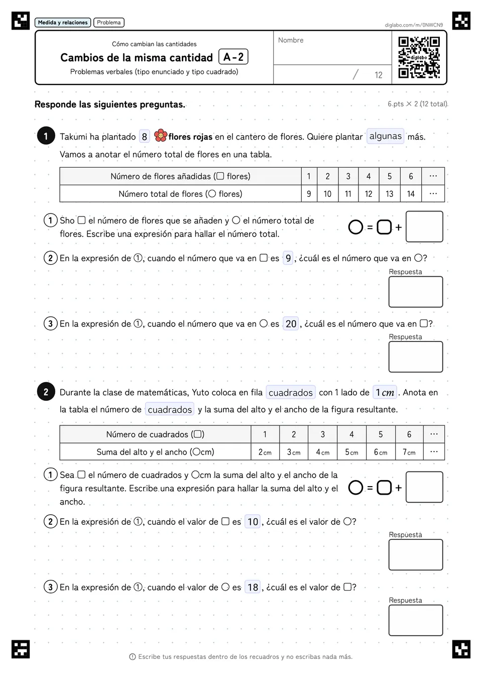 Cambios de la misma cantidad A-2