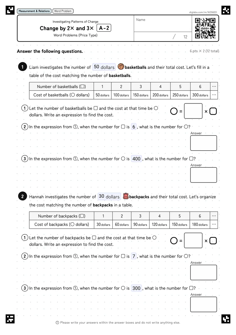 Change by 2× and 3× A-2