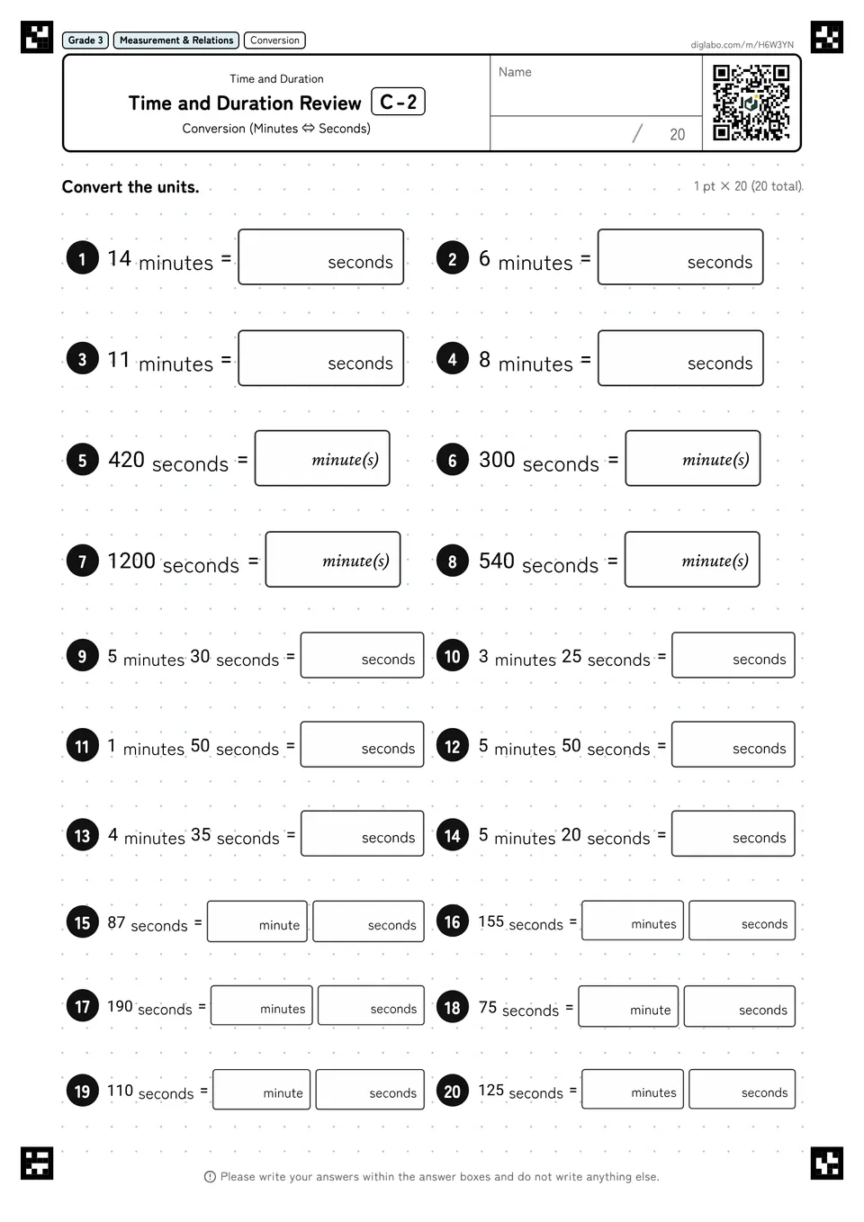 Grade 3 (Elementary School) Time and Duration Time and Duration Review