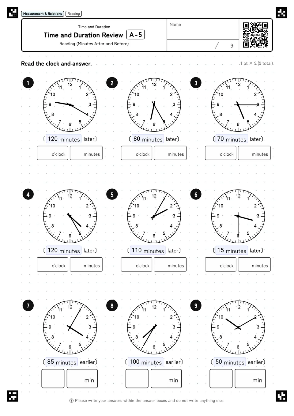Time and Duration Review A-5