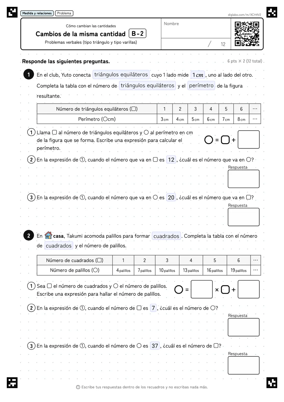 Cambios de la misma cantidad B-2