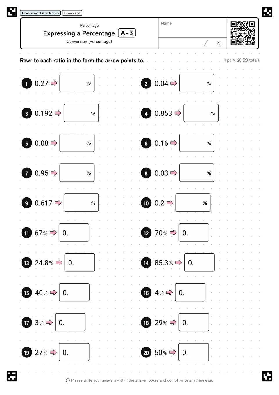 Expressing a Percentage A-3