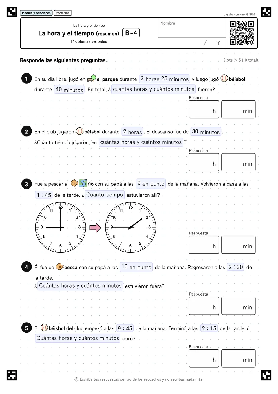 La hora y el tiempo (resumen) B-4