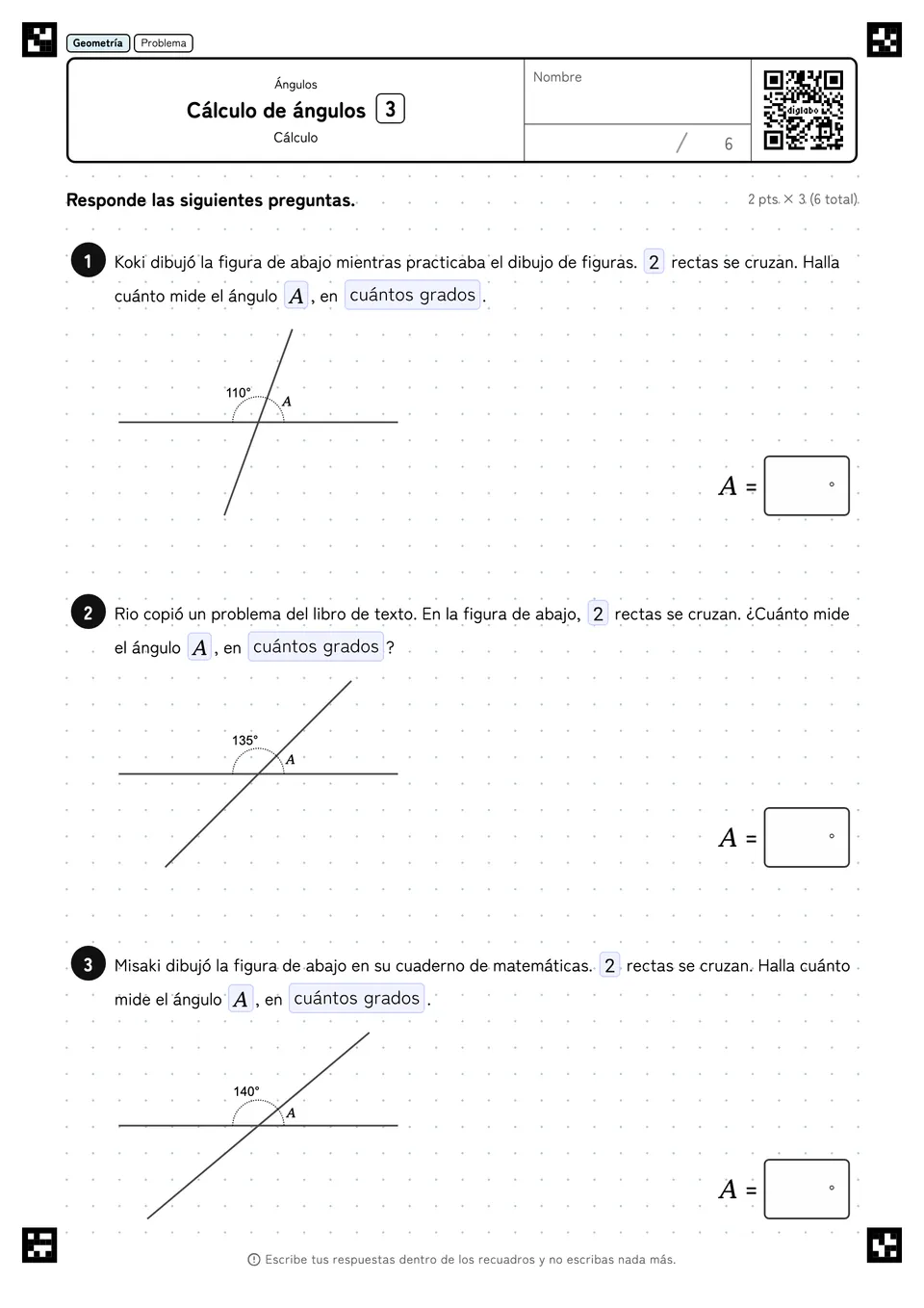 Cálculo de ángulos 3