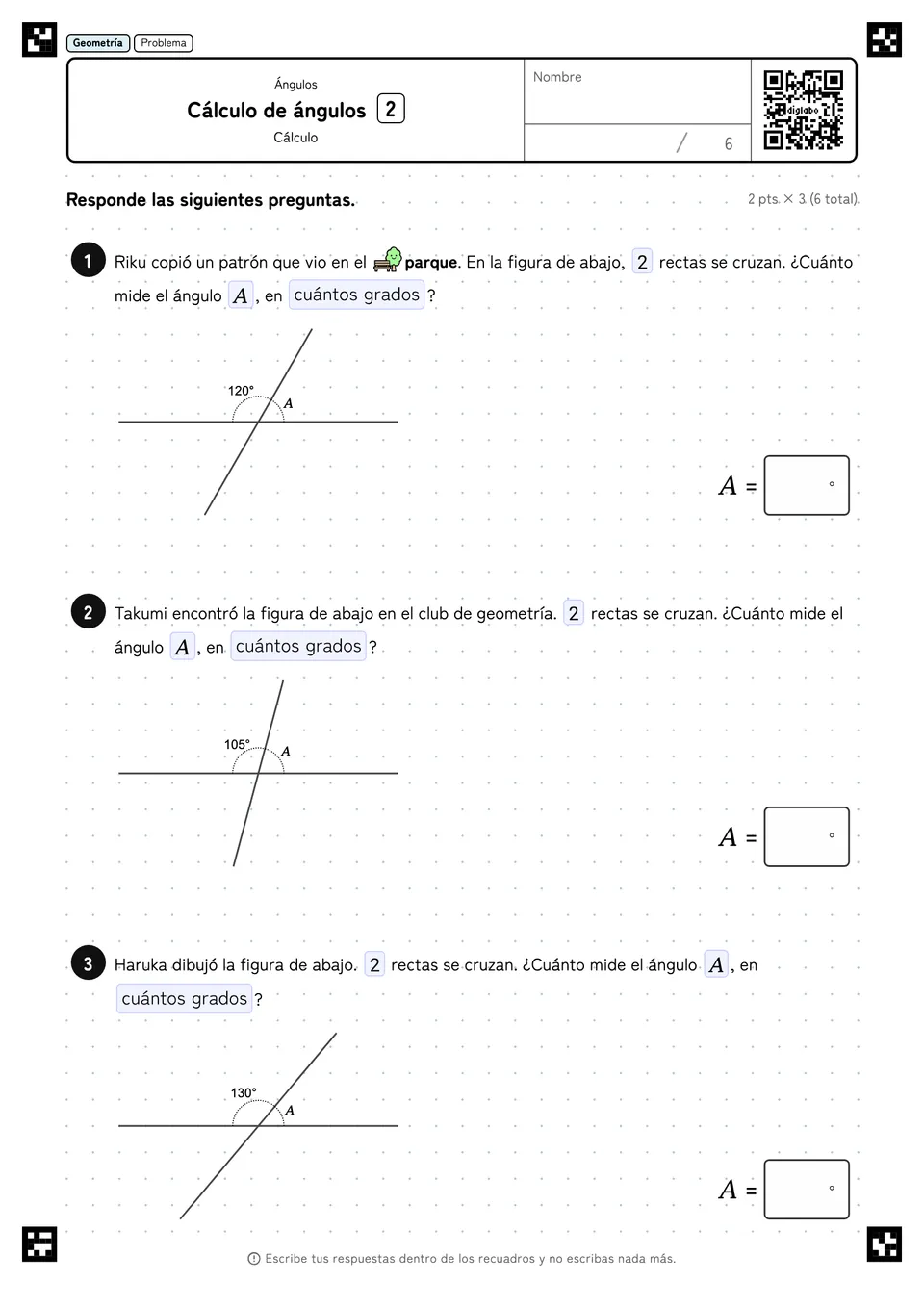 Cálculo de ángulos 2