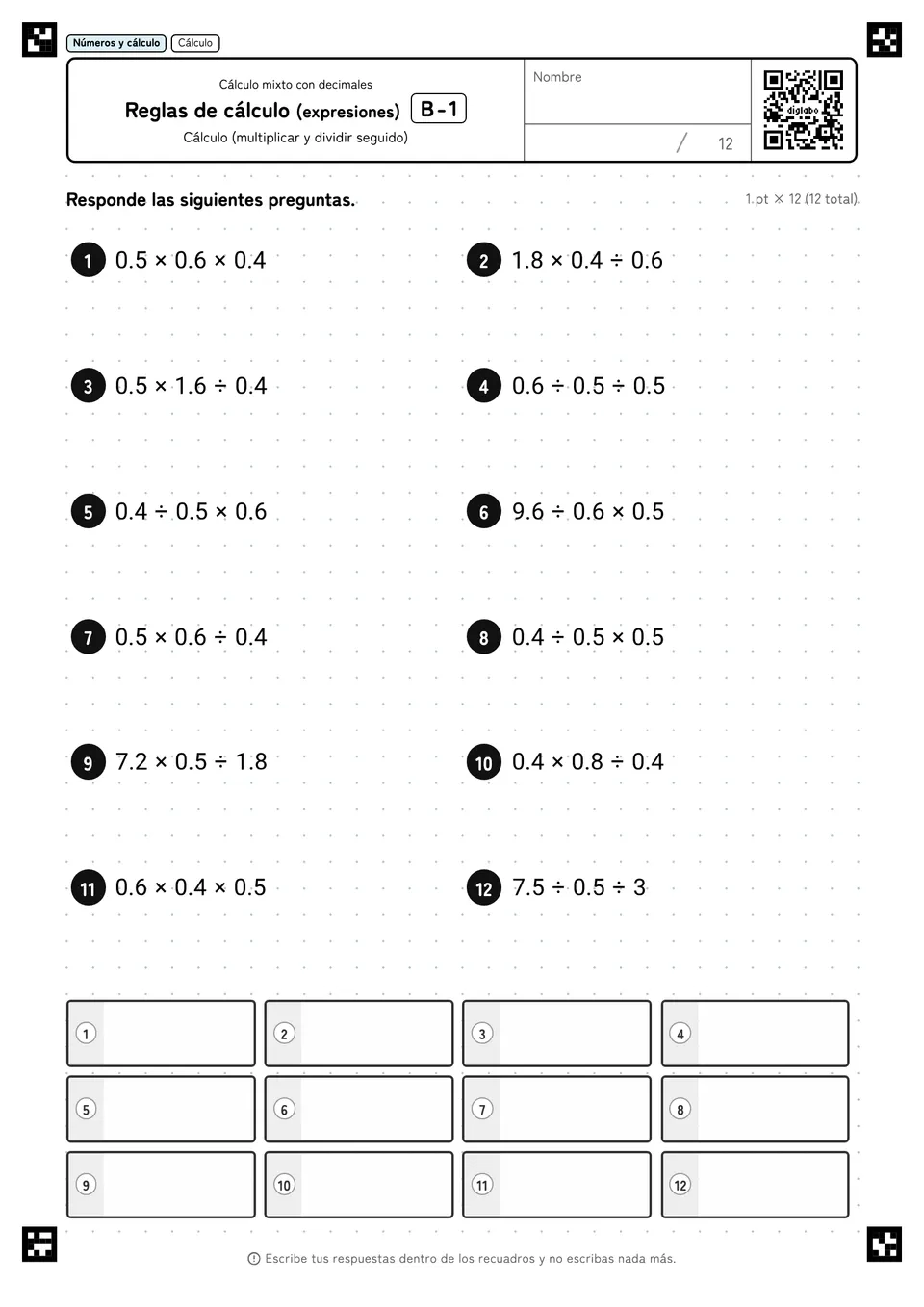 Reglas de cálculo (expresiones) B-1