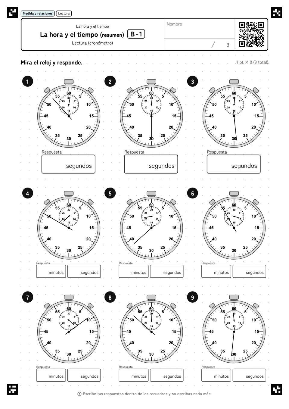 La hora y el tiempo (resumen) B-1
