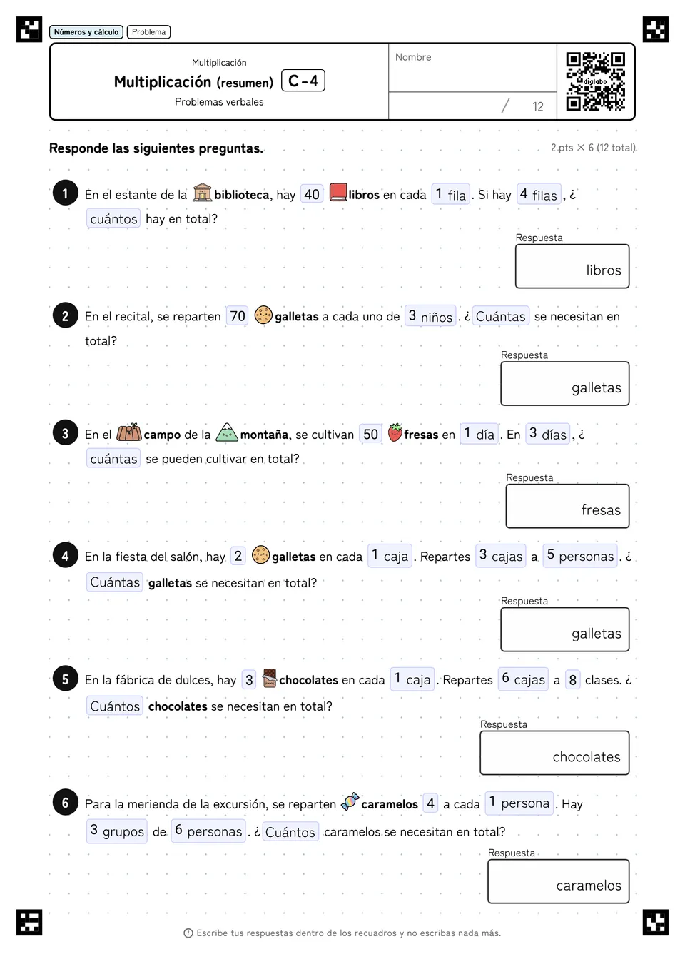 Multiplicación (resumen) C-4