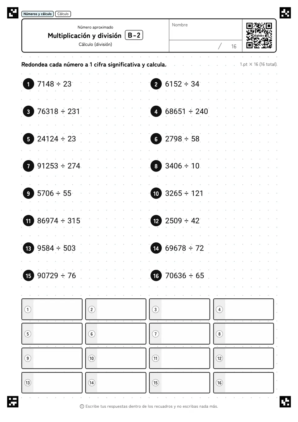 Multiplicación y división B-2