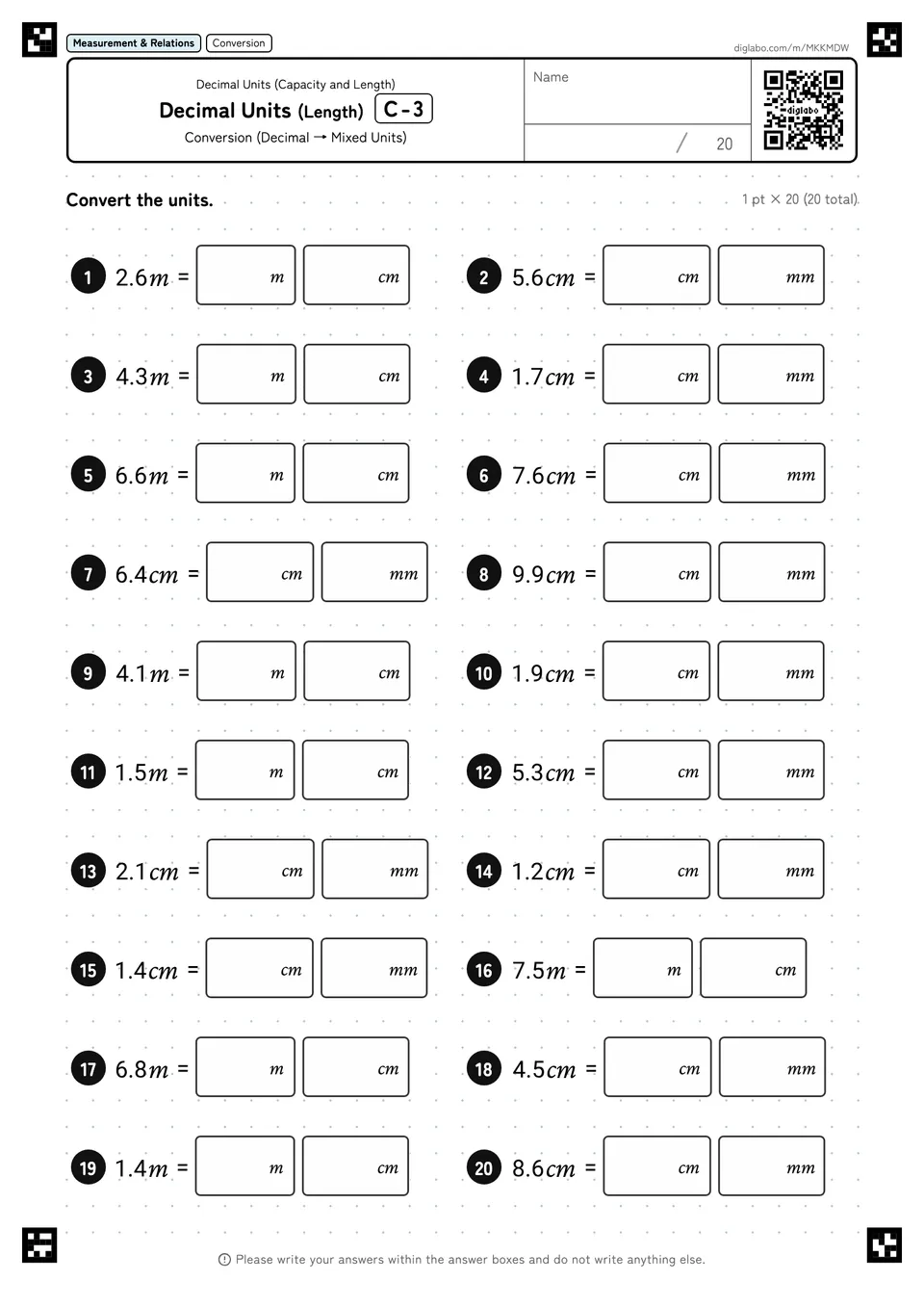 Decimal Units (Length) C-3