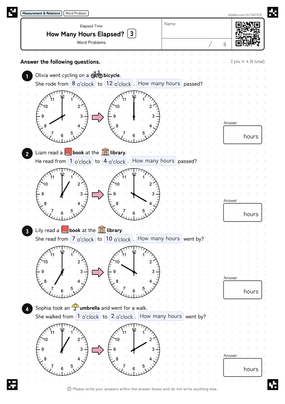 How Many Hours Elapsed? 3