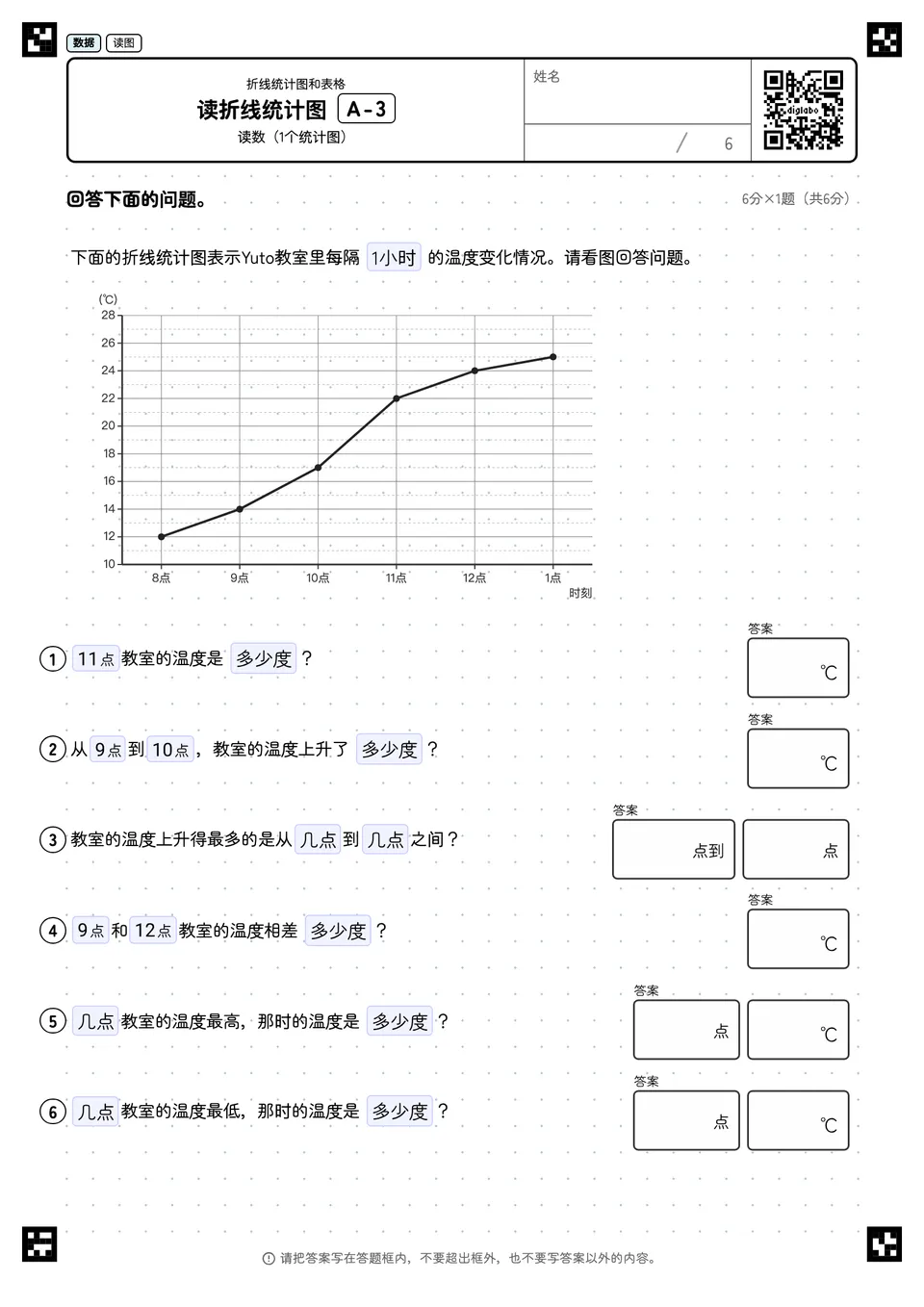 读折线统计图 A-3