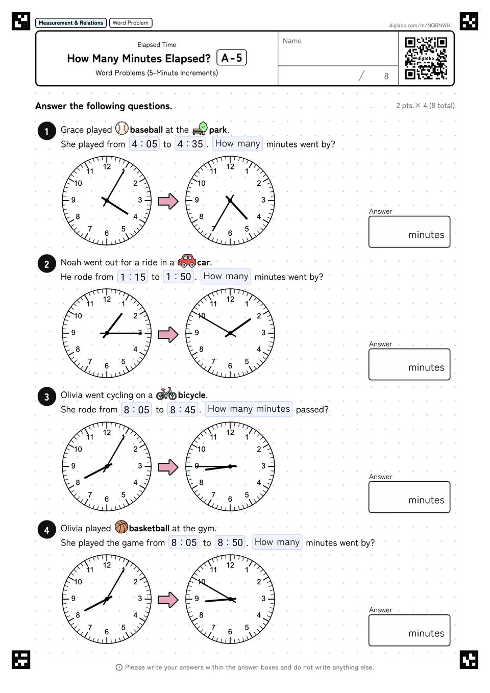 How Many Minutes Elapsed? A-5