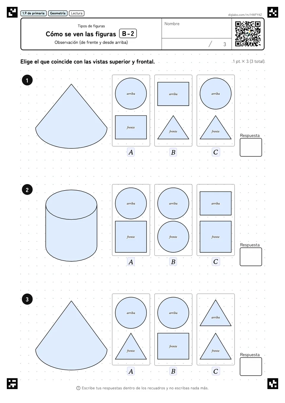 1.º de primaria Tipos de figuras Cómo se ven las figuras