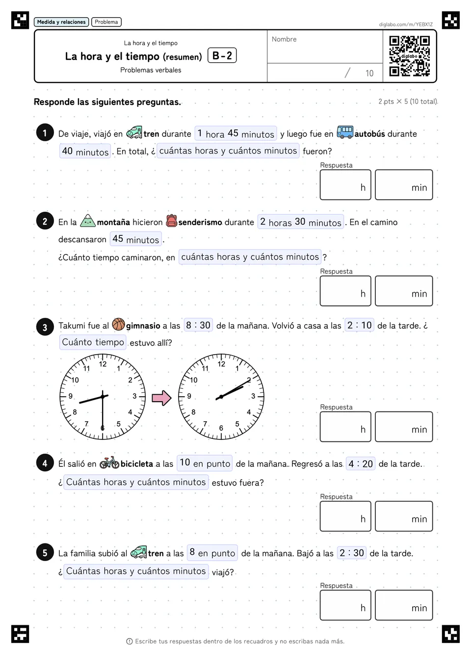 La hora y el tiempo (resumen) B-2
