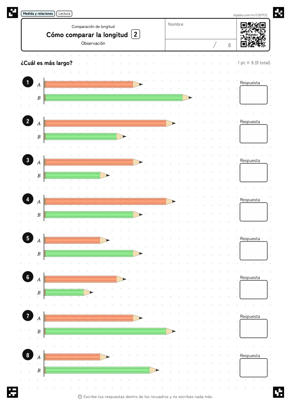 Cómo comparar la longitud 2