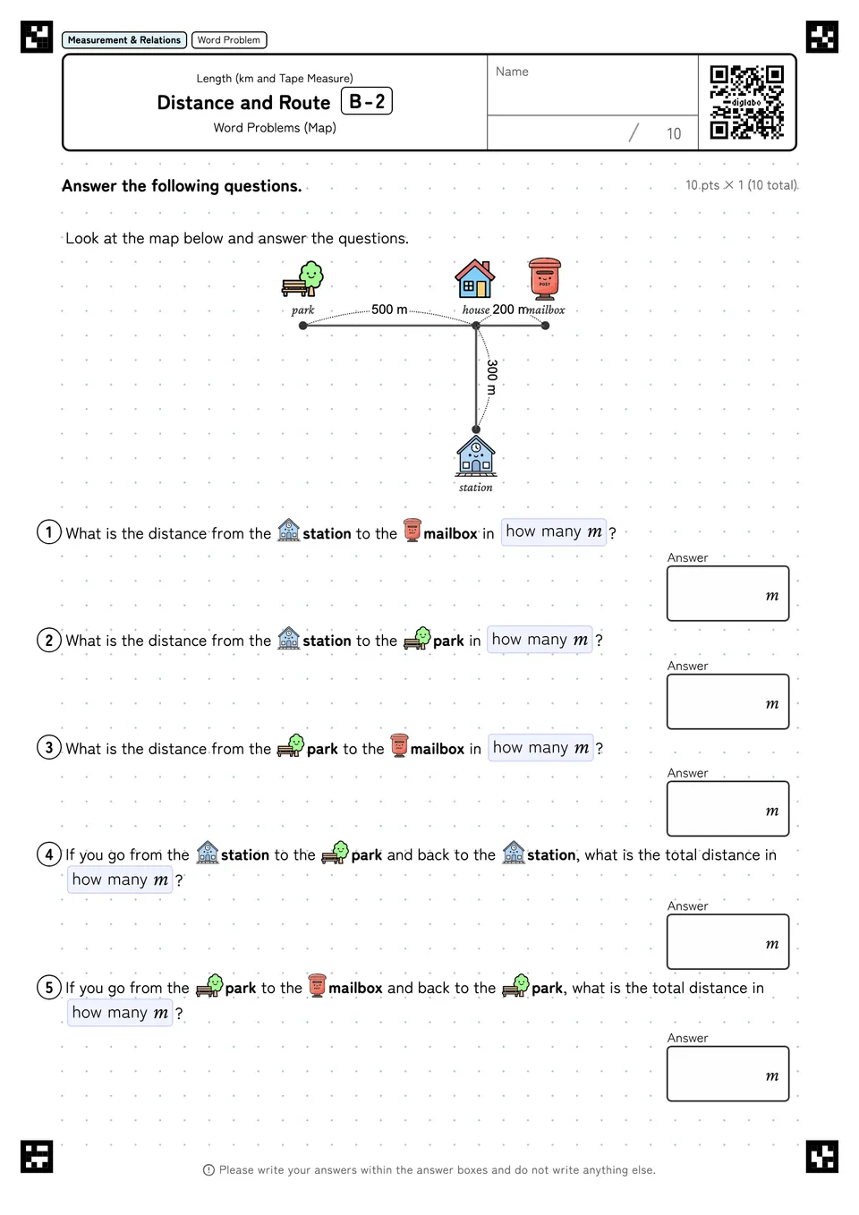 Distance and Route B-2