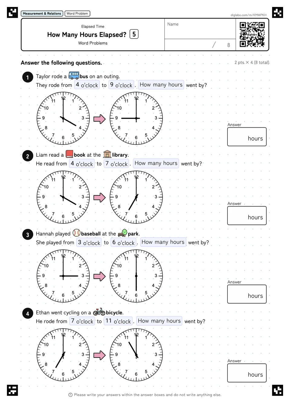 How Many Hours Elapsed? 5