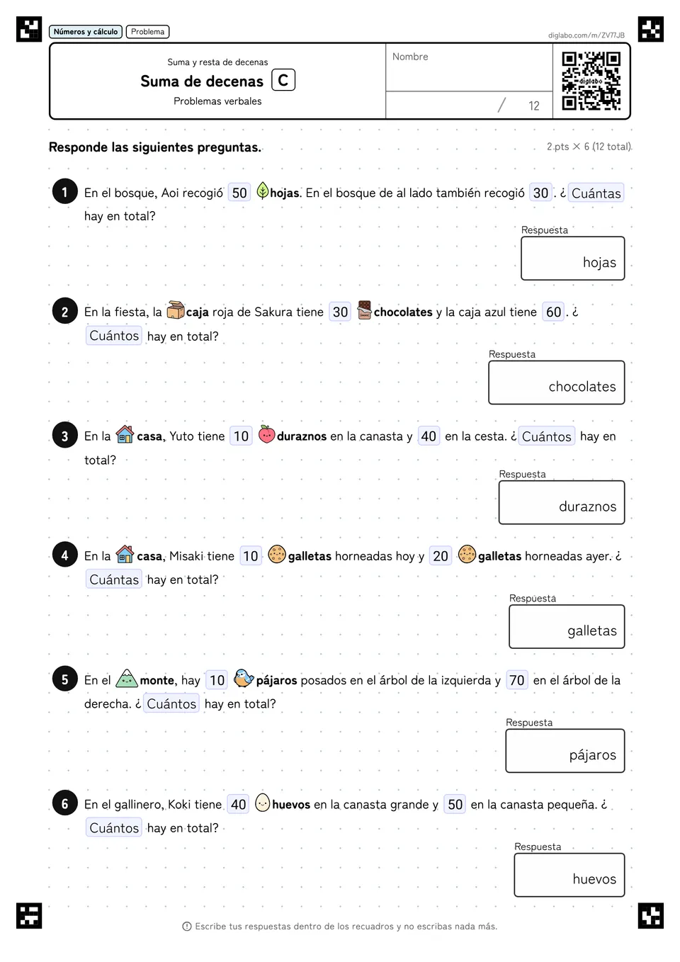Suma de decenas C
