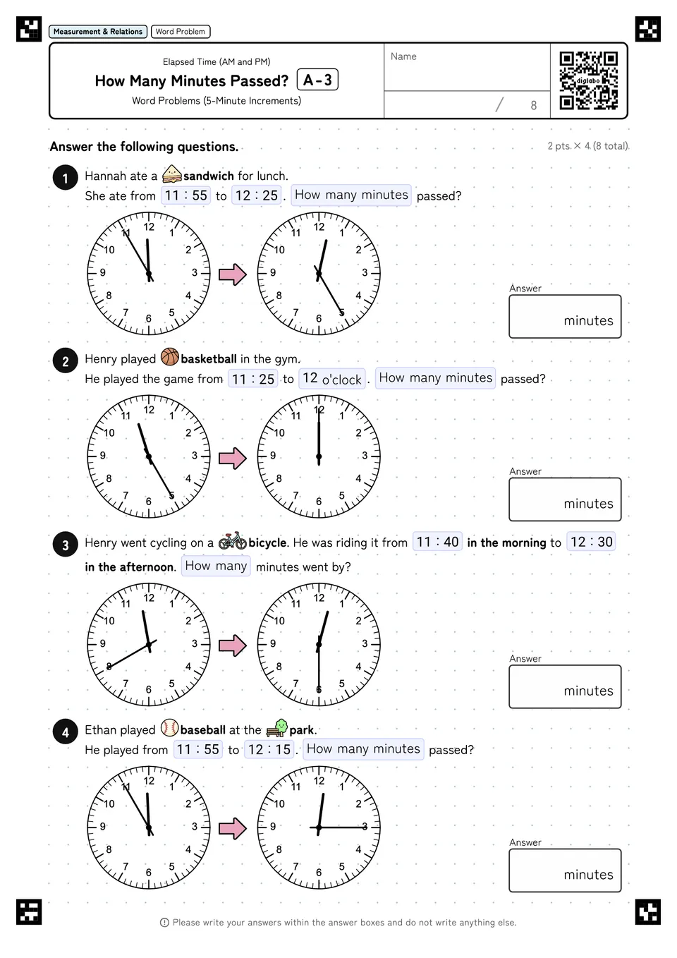 How Many Minutes Passed? A-3