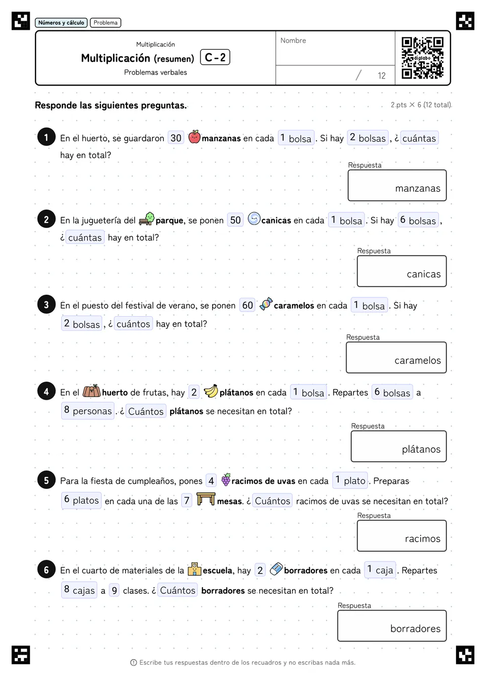 Multiplicación (resumen) C-2