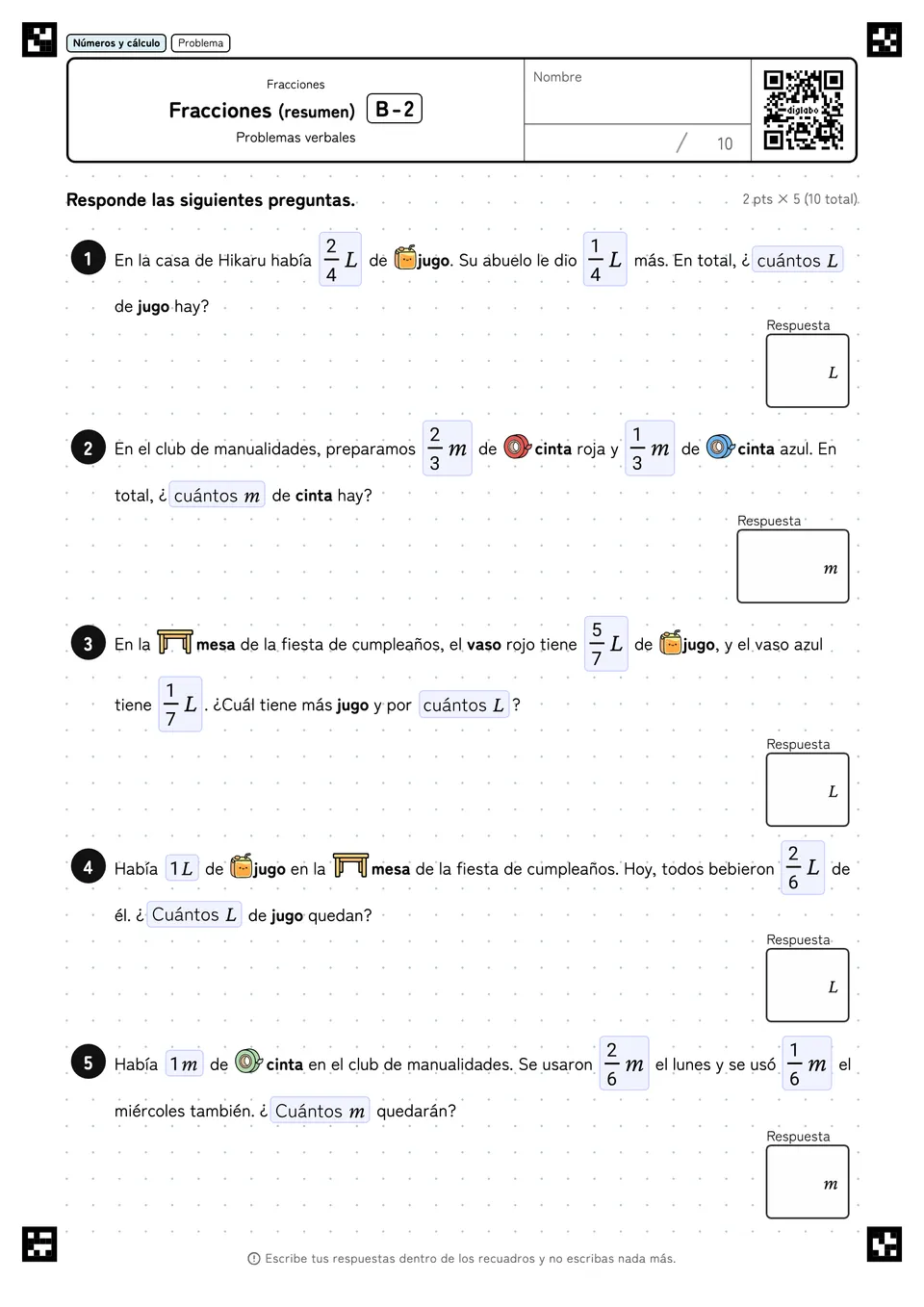 Fracciones (resumen) B-2