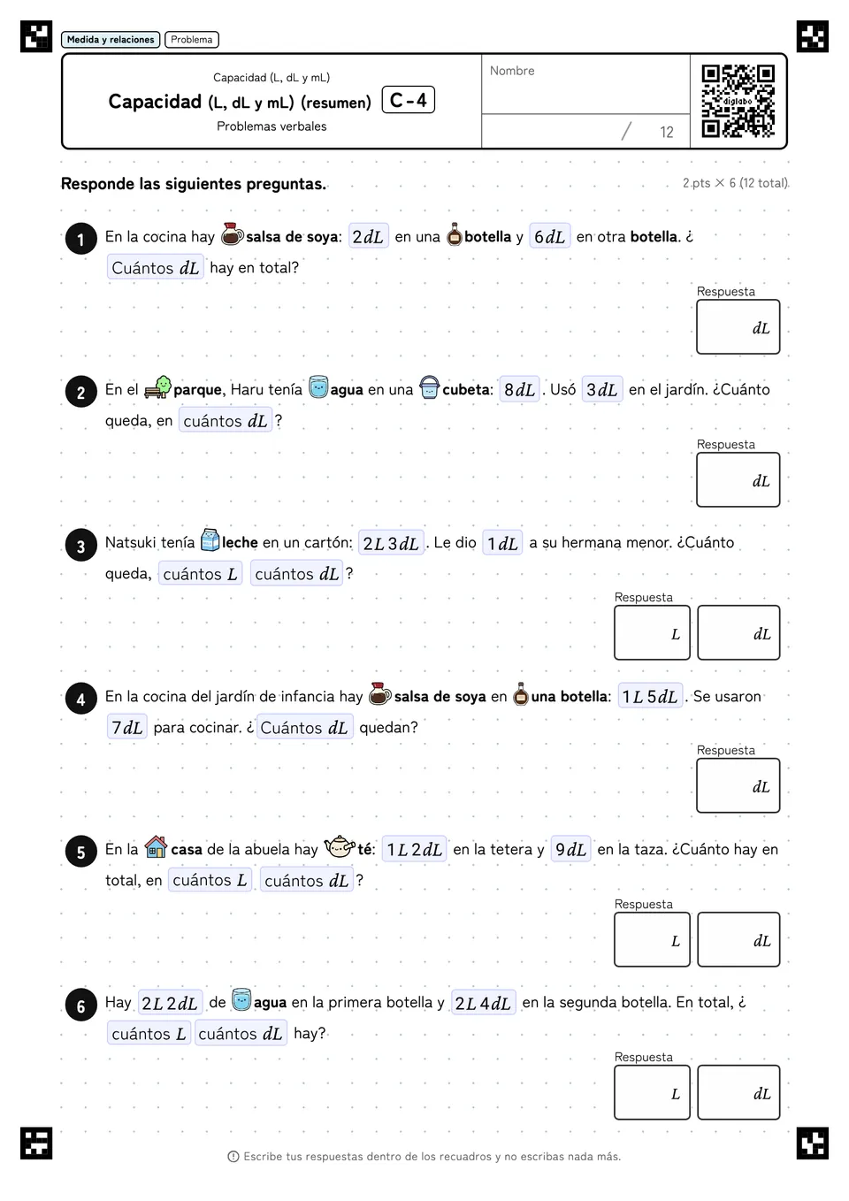 Capacidad (L, dL y mL) (resumen) C-4