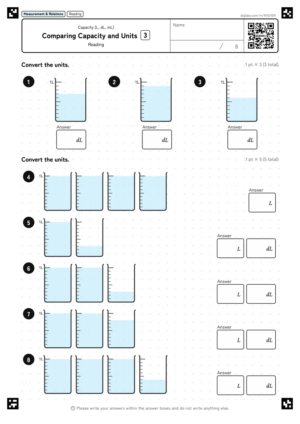 Comparing Capacity and Units 3