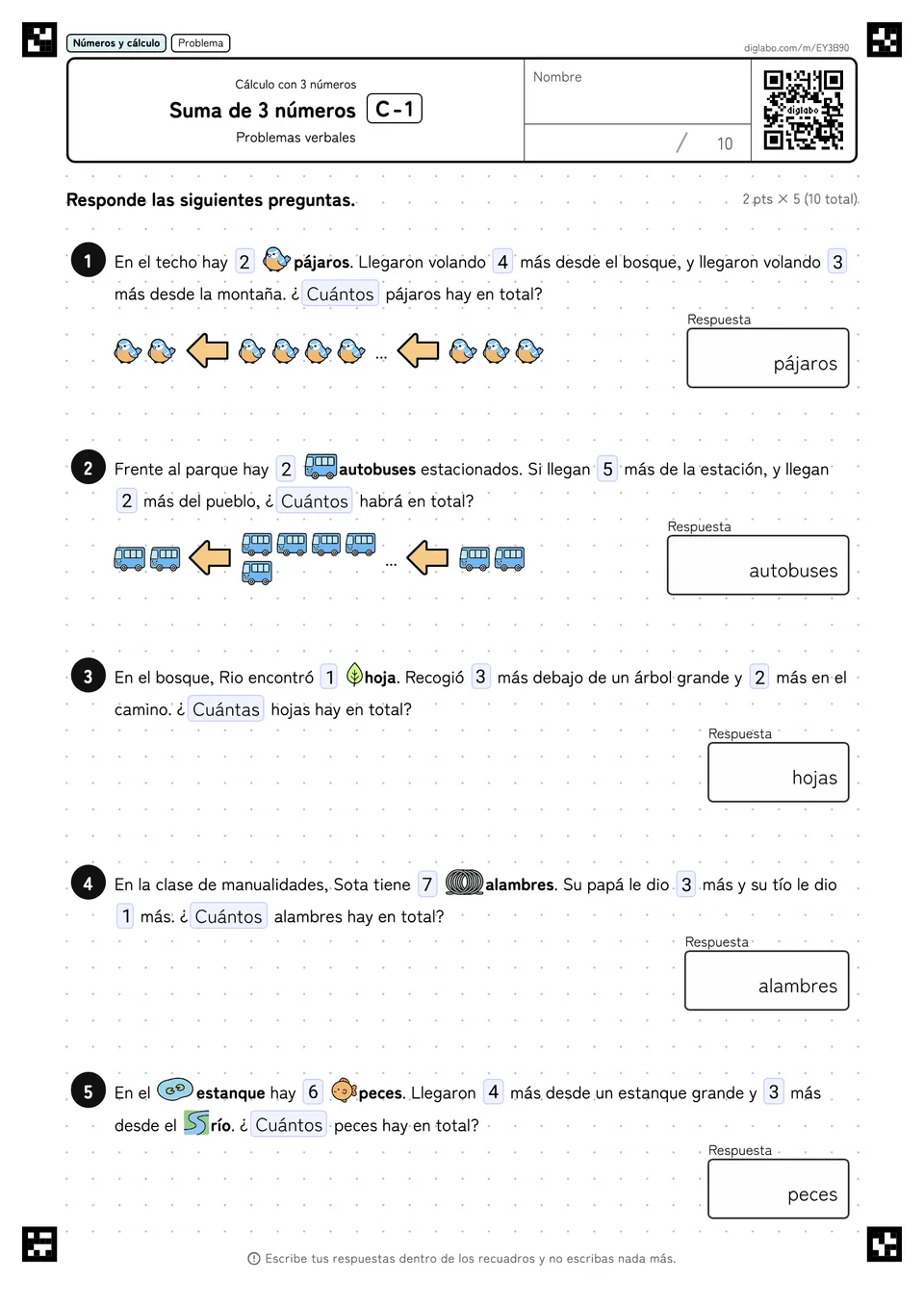 Suma de 3 números C-1