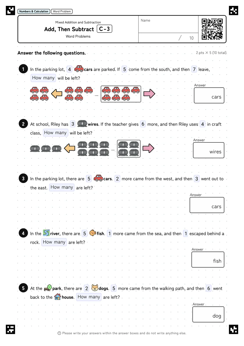 Add, Then Subtract C-3