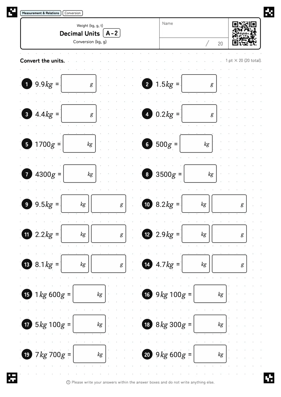 Decimal Units A-2